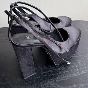 Satin Platform Heels
